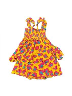 Posh Peanut Amari Smocked Babydoll Bummie Set - 2T tank Leopard